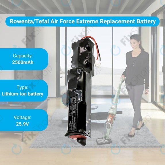 Rowenta Air Force Extreme Série RH, série Tefal TY - Batterie RS-RH5274 2500mAh HQ