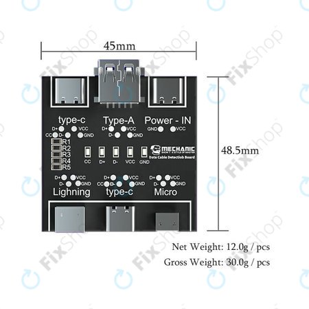 Mechanic DT3 - Testeur de câbles de données (Lightning, USB-C, microUSB)