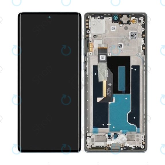 Motorola Edge 50 Fusion - Écran LCD + Écran tactile + Cadre (Marshmallow Blue) - 5D68C24359 Genuine Service Pack