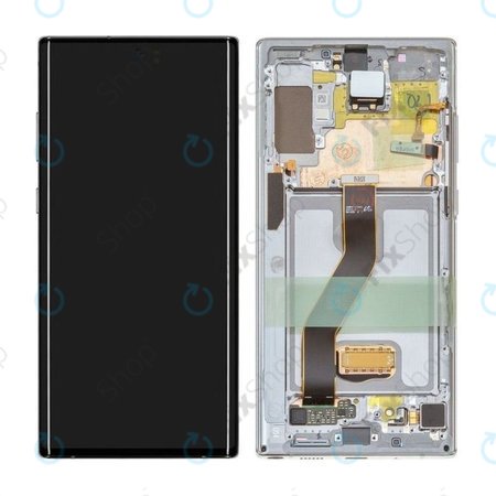 Samsung Galaxy Note 10 Plus - Écran LCD + Écran Tactile + Cadre (Aura White) - GH82-20838B, G82-20900B Genuine Service Pack