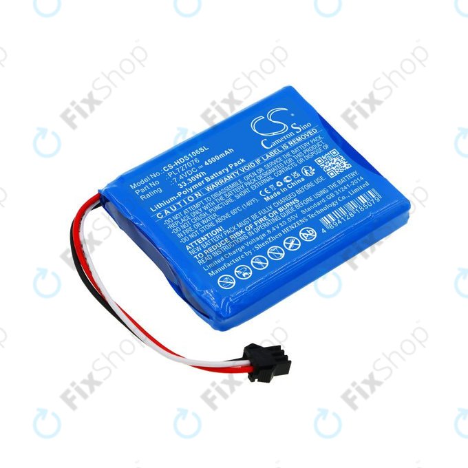 Batterie pour Hantek DSO-1062B, DSO-1202B, DSO-1202S, 4500mAh, Li-Pol, 7.4V, PL727076, HQ