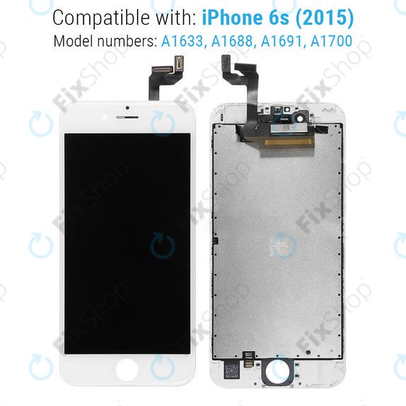 Écran pour iPhone 6S, White, Tactile avec cadre
