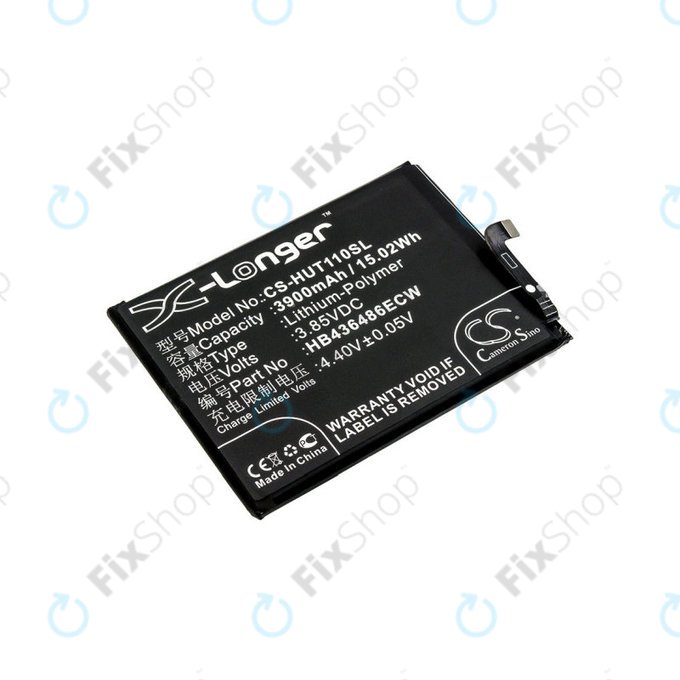 Batterie pour Huawei Mate 10 Lite, Honor View 20, 3900mAh, Li-Pol, 3.85 V, HB436486ECW, HQ