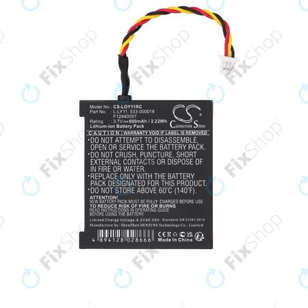 Batterie pour Logitech G930, 600mAh, Li-Ion, 3.7V, L-LY11, HQ