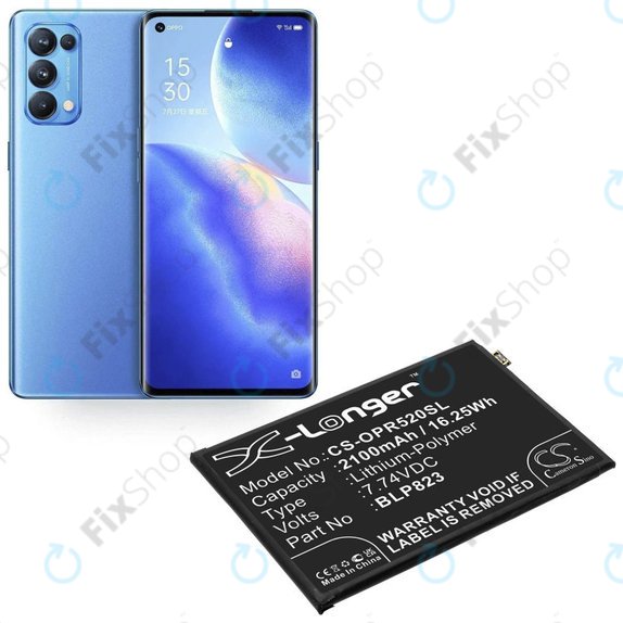 Oppo Reno 5 Pro - Batterie BLP823 2100mAh HQ