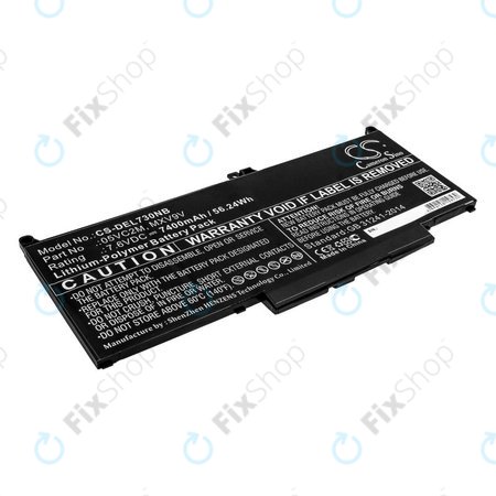 Batterie pour Dell Latitude 13 7300, 14 7400, 7400mAh, Li-Pol, 7.6V, 05VC2M, HQ
