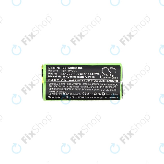 Batterie pour Waterpik 900 Sonic Toothbrush, Sensonic Plus Sr-3000, 700mAh, Ni-MH, 2.4V, BK-4MCCE, HQ