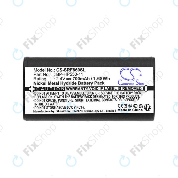 Batterie pour Sony MDR, BP-HP550-11, Ni-MH, 2.4V, 700mAh, HQ