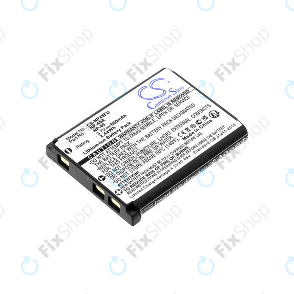 Batterie pour Leica, ALBA, Fujifilm, Avision, Praktica, Medion, 660mAh, Li-ion, 3.7V, NP-45, HQ
