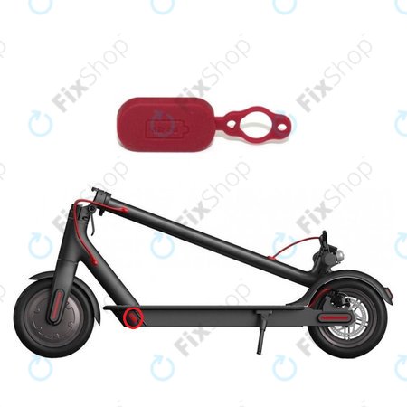 Xiaomi Mi Electric Scooter 1S, 2 M365, Essential, Pro, Pro 2 - Cache décoratif du connecteur de charge (Red)