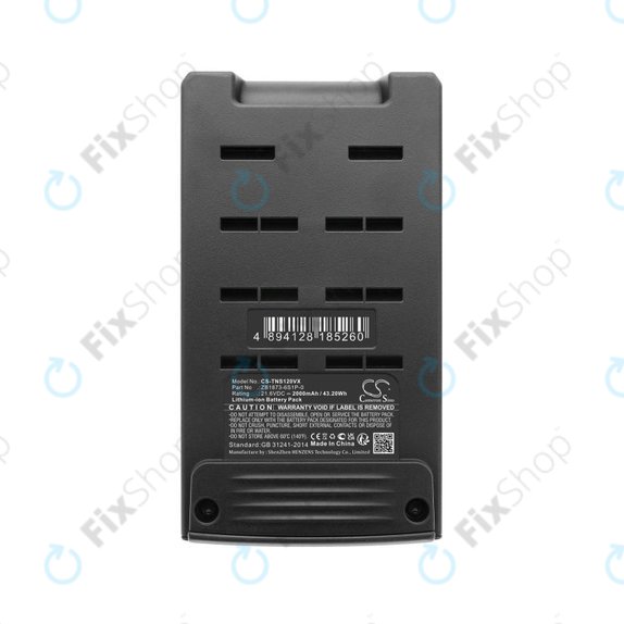 Batterie pour Tineco P1, Pure One S12, 2000mAh, Li-Ion, 21.6V, ZB1873-6S1P-0, HQ