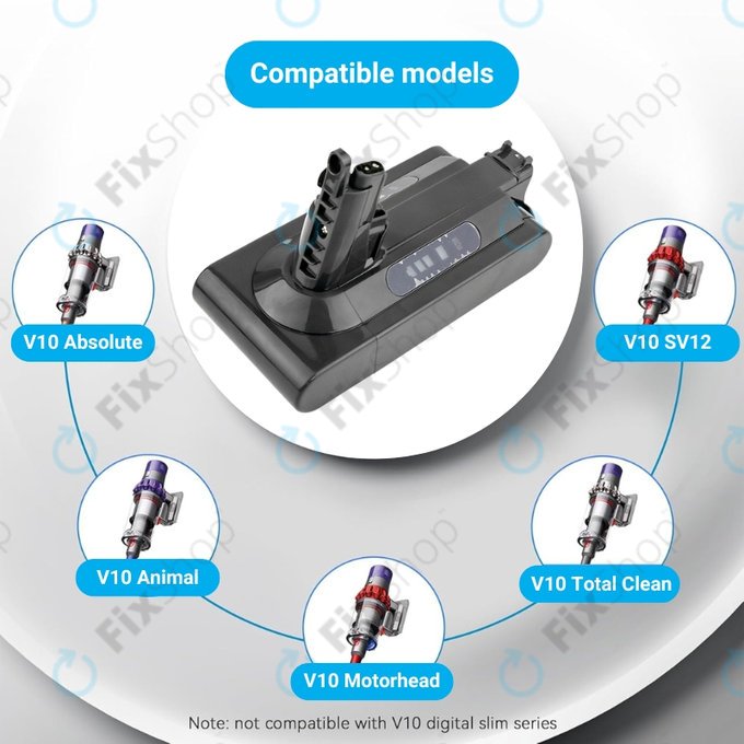 Dyson V10 - Batterie Li-Ion 2500mAh HQ