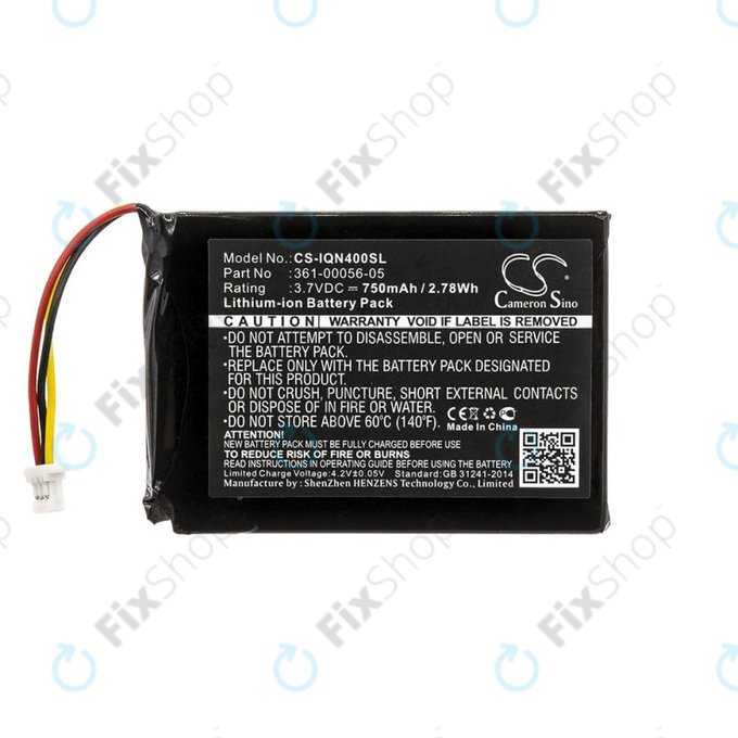 Batterie pour Garmin Nüvi 40, 750mAh, Li-Ion, 3.7V, 361-00056-05, HQ