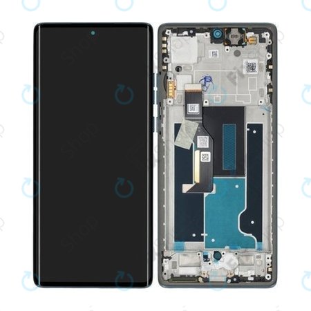 Motorola Edge 50 Fusion - Écran LCD + Écran tactile + Cadre (Forest Blue) - 5D68C24633 Genuine Service Pack