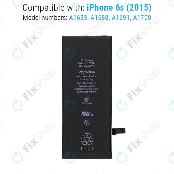 Batterie pour iPhone 6S, 1715mAh