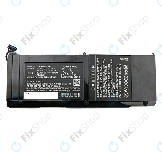 Apple MacBook Pro 17" A1297 (Mi 2010 - Fin 2011) - Batterie A1383 6900mAh HQ