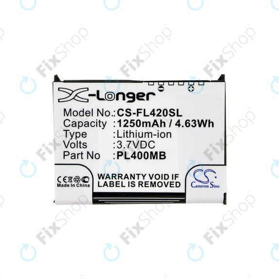 Batterie pour Fujitsu Siemens Loox N560, N520, N500, 420, 410, 1250mAh, Li-Ion, 3.7V, PL400MB, HQ
