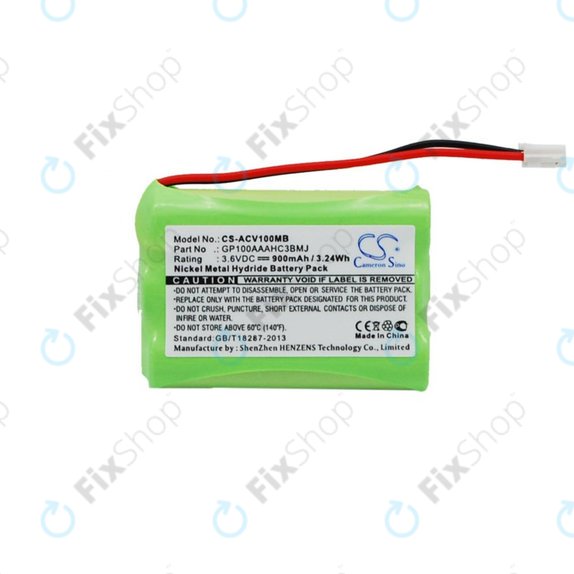 Batterie pour Audioline Baby Care V100, 900mAh, Ni-MH, 3.6V, GP100AAAHC3BMJ, HQ