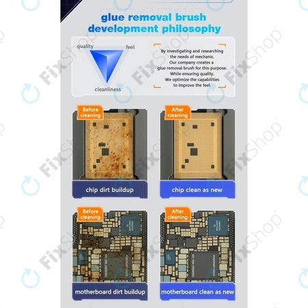 Mechanic - Brosse en acier pour PCB/BGA pour nettoyer les pads IC et enlever la colle