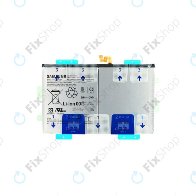Samsung Galaxy Tab S9 FE+ X610, X616B, S9+ X810, X816B - Batterie Li-Ion Akku EB-BX818ABY 10090mAh - GH82-32756A, GH82-31907A Genuine Service Pack