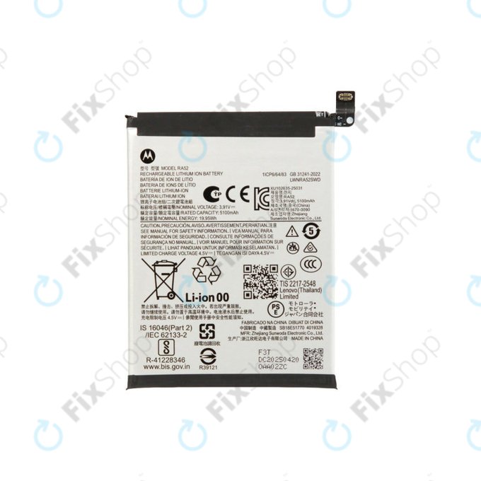 Batterie pour Motorola Moto G86 5G, RA52, Li-Ion, SB18E51770, Genuine Service Pack