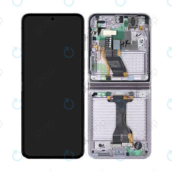 Samsung Galaxy Z Flip 5 F731B - Écran LCD + Ecran Tactile + Cadre (Lavender) GH82-31828C, GH82-31827C Genuine Service Pack