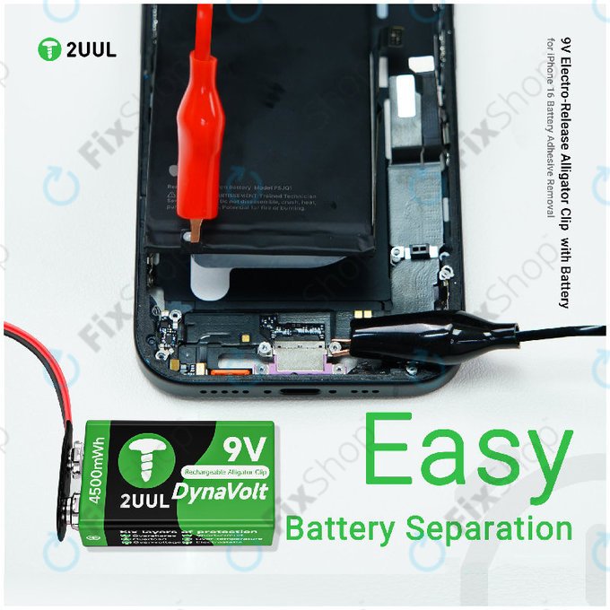 Pince crocodile avec déclenchement électrique 9V, 2UUL BT04