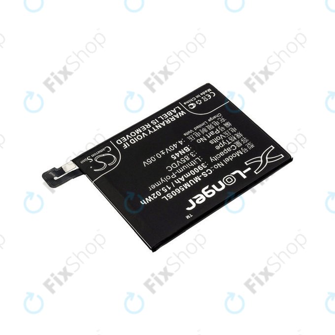 Batterie pour Xiaomi Redmi Note 5, Redmi Note 5 Pro, 3900mAh, Li-Pol, 3.85 V, BN45, HQ