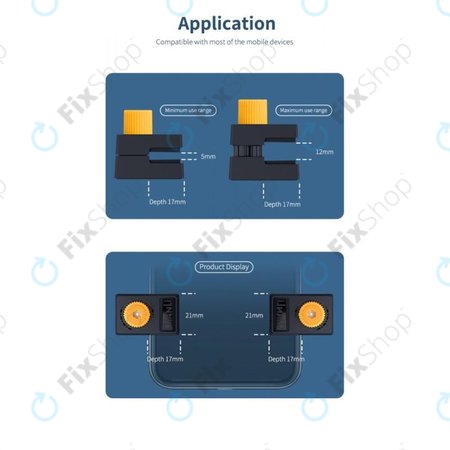 QianLi iClamp 2.0 - Pince en plastique avec remplissage en caoutchouc - Portée 12 mm (4 pièces)