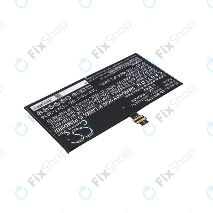 Batterie pour Microsoft Surface Pro 4, 5050mAh, Li-Pol, 7.5V, DYNR01, HQ