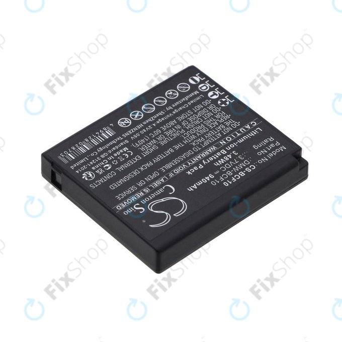 Batterie pour Panasonic Lumix DMW-BCF10, 940mAh, Li-Ion, 3.7V, DMW-BCF10, HQ