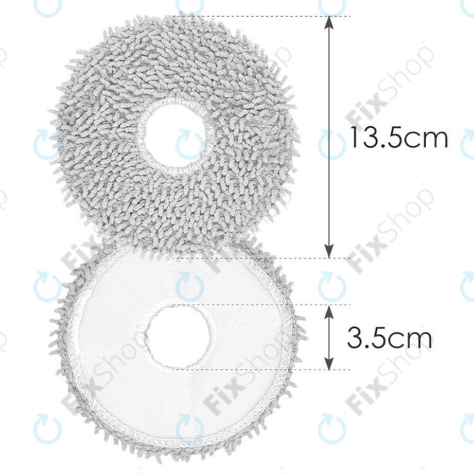 Chiffon de vadrouille, 2 pièces, Antibactérien pour Ecovacs Deebot T-series, X-series