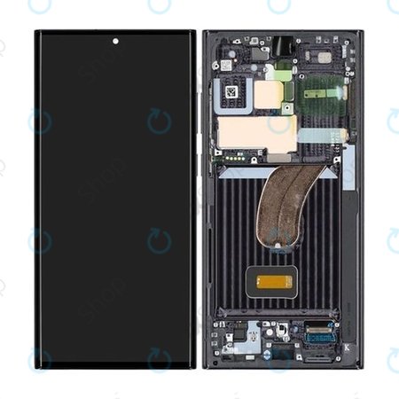 Samsung Galaxy S23 Ultra S918B - Écran LCD + Écran Tactile + Cadre (Noir Phantom) - GH82-30466A, GH82-30465A Genuine Service Pack