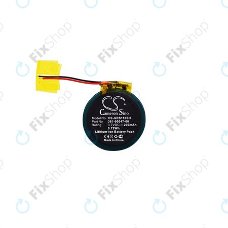 Batterie pour Garmin Approach S1, S3, S4, Forerunner 110, 210, S1, 200mAh, Li-Ion, 3.7V, 361-00047-00, HQ