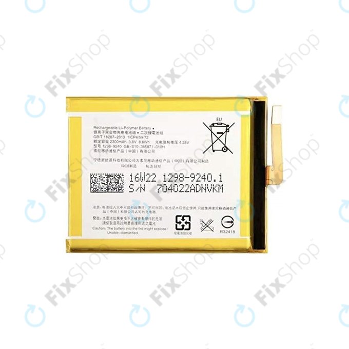 Sony Xperia XA F3111, E5 F3311 - Batterie LIS1618ERPC 2300mAh