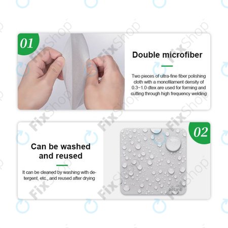 Relife RL-045C - Chiffon de polissage en microfibre à double couche