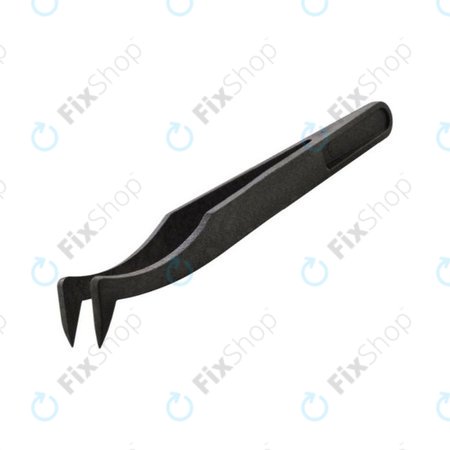 Pointe pointue courbée de la pince à épiler antistatique en plastique