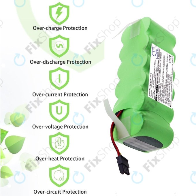 Ecovacs Deebot CR120, KK-8, X500 - Batterie LP43SC2000P Ni-MH 14.4V 2000mAh HQ