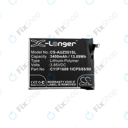 Asus ZenFone 3 Max ZC553KL (X00DD) - Batterie C11P1609 3400mAh HQ