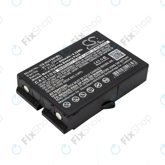 Batterie pour Ikusi TM60, 61, 62, 600mAh, Ni-MH, 7.2V, BT06, HQ