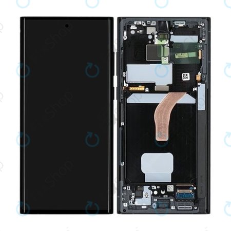Samsung Galaxy S22 Ultra S908B - Écran LCD + Écran Tactile + Cadre (Graphite) - GH82-27488E, GH82-27489E Genuine Service Pack