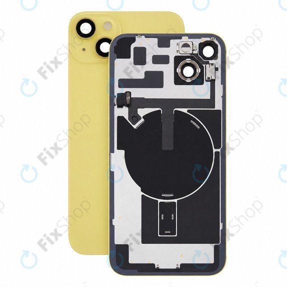 Verre de coque arrière pour iPhone 14 Plus, Yellow, Pulled A