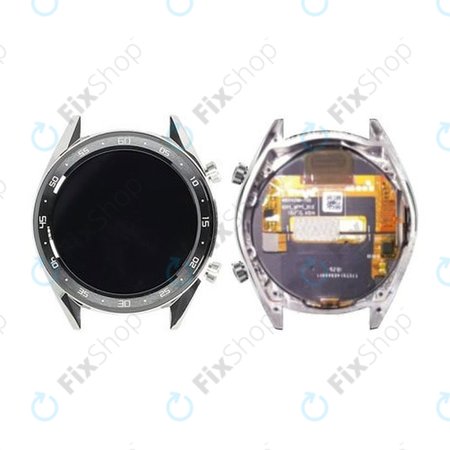 Huawei Watch GT Sport Fortuna B19S - Écran LCD + Écran Tactile + Cadre (Argent) - 02352GXS