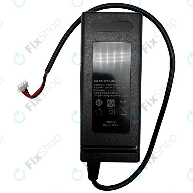Adaptateur de charge pour Dreame Bot W10, BLJ65W200325P-C, 65W, 20V