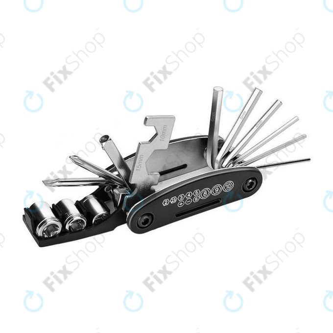 Boîte à outils multifonctionnelle pour scooters et vélos 16 en 1