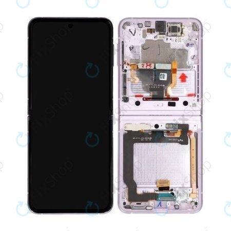 Samsung Galaxy Z Flip 3 F711B - Écran LCD + Écran Tactile + Cadre (Lavande) - GH82-26273D Genuine Service Pack