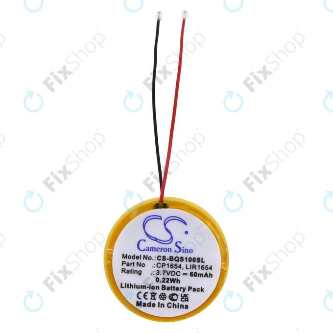Batterie pour Bose Soundsport Pulse, Wireless, 60mAh, Li-Ion, 3.7V, CP1654, HQ