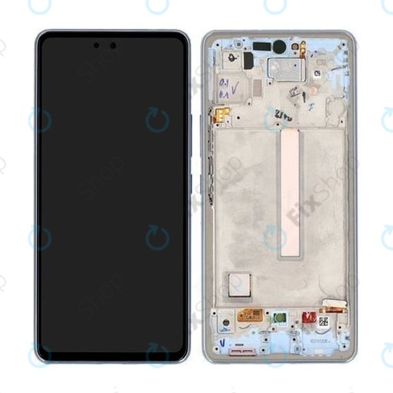 Samsung Galaxy A53 5G A536B - Écran LCD + Écran tactile + Cadre (Bleu génial) - GH82-28024C, GH82-28025C Genuine Service Pack