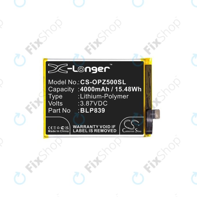 Oppo Reno 5 Z 5G CPH2211 - Batterie BLP839 4000mAh HQ