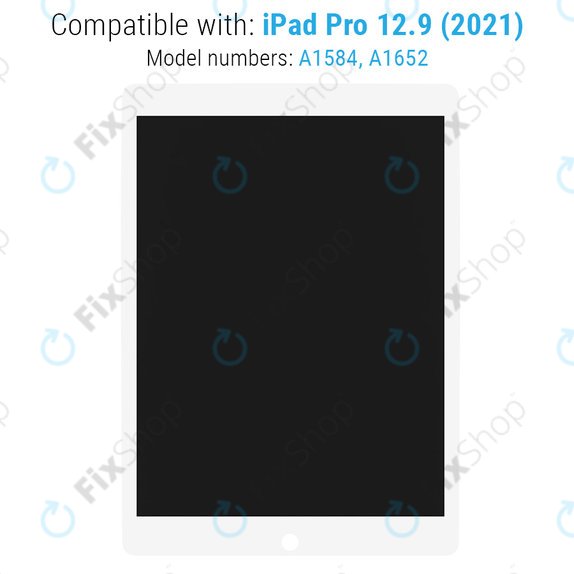 Écran LCD pour iPad Pro 12.9" (1st Gen 2015), White, Tactile et IC Board avecout Frame, Refurbished